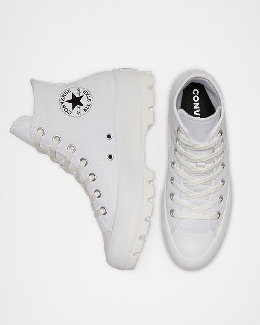 Zapatillas Altas Converse Chuck Taylor All Star Lugged Mujer Blancas Negras Blancas | PE 7P4E5W